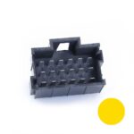 JPT-Messerleiste, 18-polig (3×6), PFT, Kodierung A, gelb