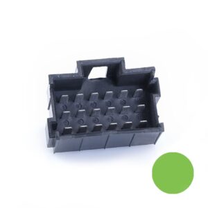 JPT-Messerleiste, 18-polig (3x6), PFT, Kodierung A, grün