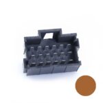 JPT-Messerleiste, 18-polig (3×6), PFT, Kodierung A, braun