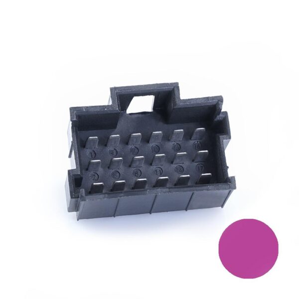 JPT-Messerleiste, 18-polig (3x6), PFT, Kodierung A, violett