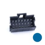 JPT-Male Connector, 21-pole (3×7), PFT, Coding A, blue