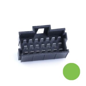 JPT-Male Connector, 21-pole (3x7), PFT, Coding A, green