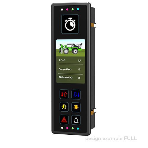 Bedienpanel pilot® 9.7 D, 7 Bedien-/Anzeigefelder, inkl. XL-Taste, TFT Display 2,4'' RGB, 320x240