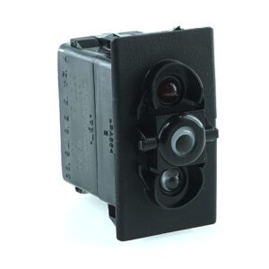 on-on Doppelschalter, 12V/20A,  für Contura II,III,IV,V, LED 1 rot, LED 2 grün mega hell
