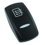 actuator Contura V black, symbol “rear window heating”, bar lens, laser etched